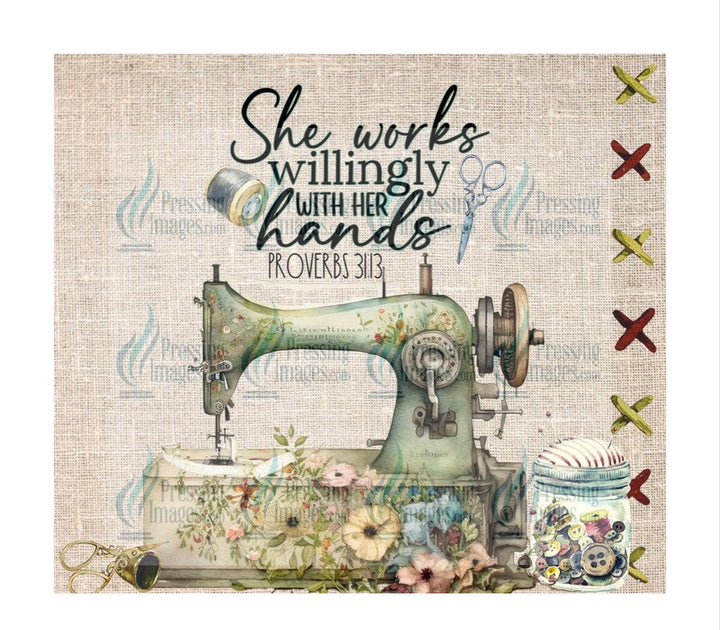 4532 she works willingly with her hands.