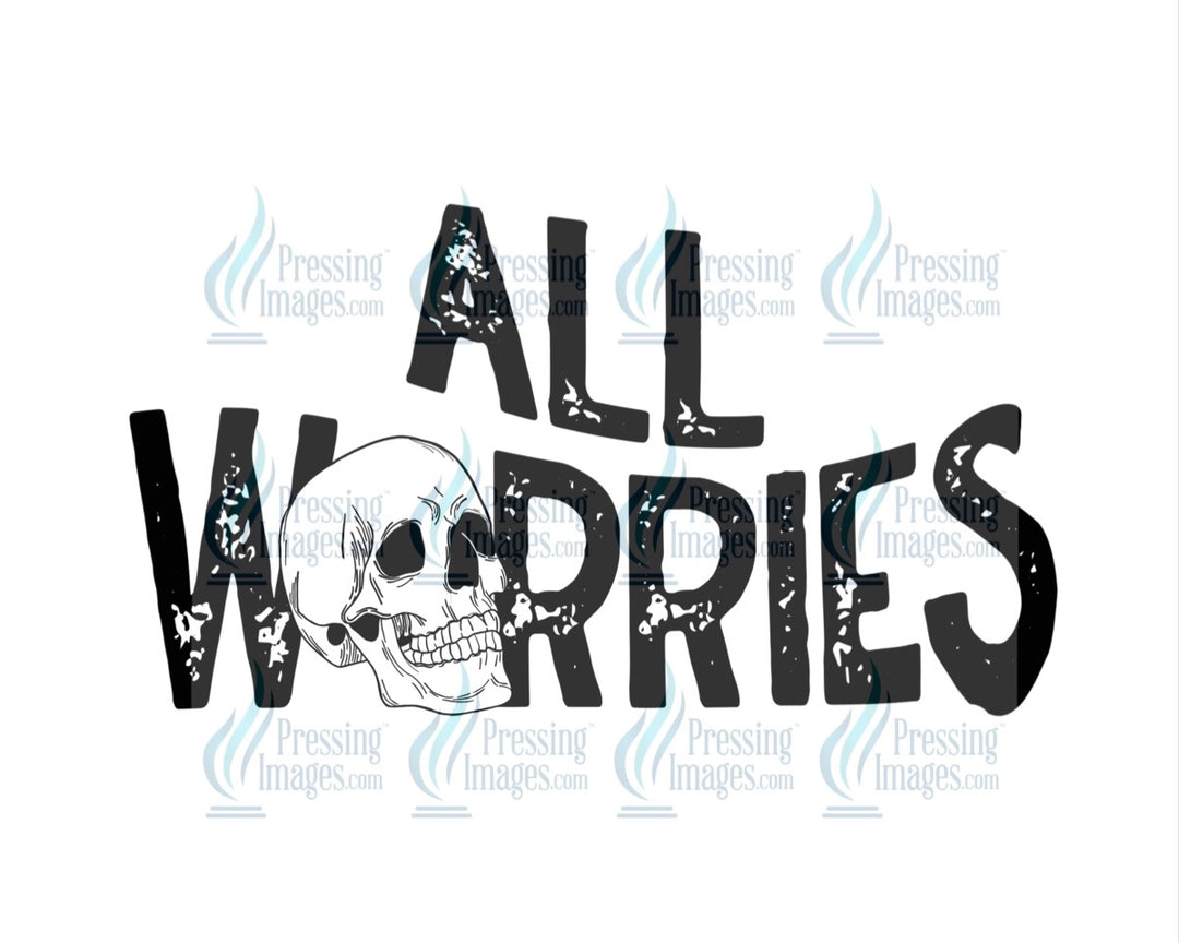 Decal: 4081 All worries skull
