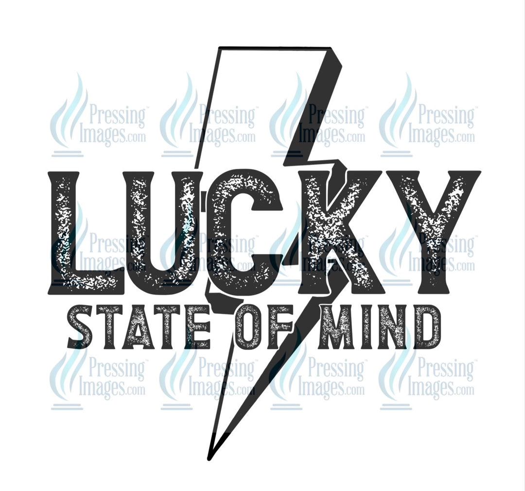 Decal 4011 lucky state of mind black