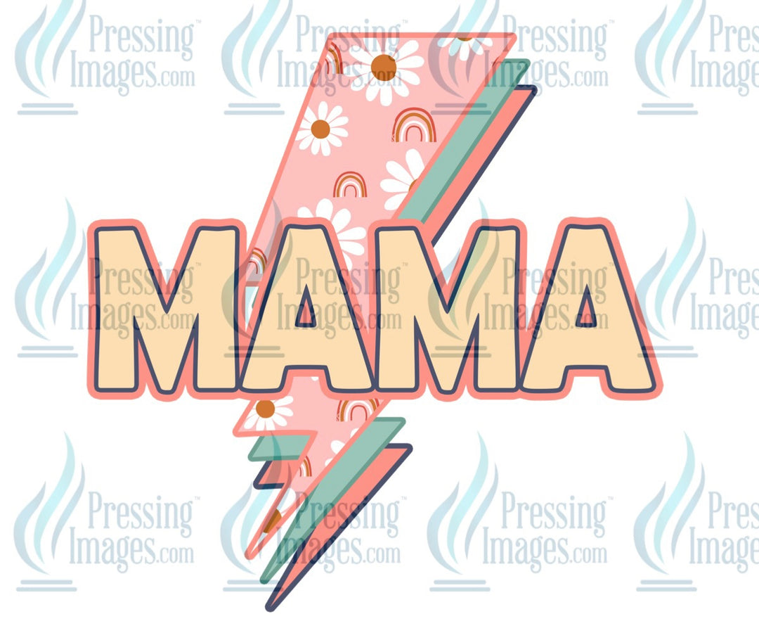Decal: Mama lightning bolt