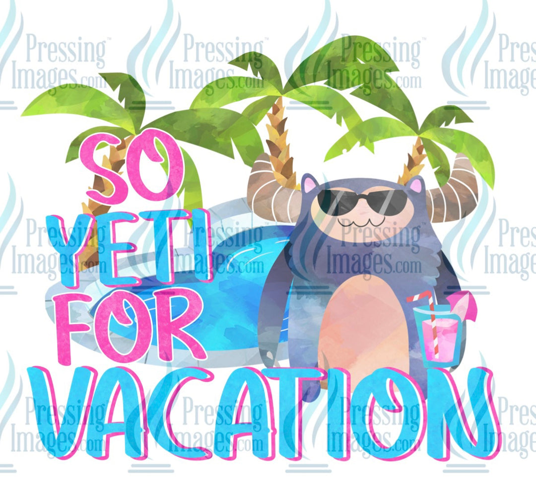Decal: So Yeti for vacation