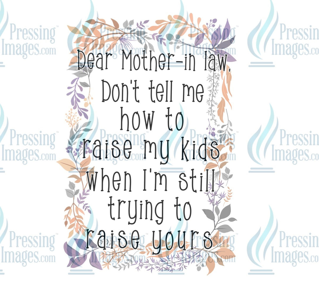 Decal: Dear mother in law
