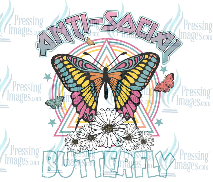 Decal: Anti social butterfly