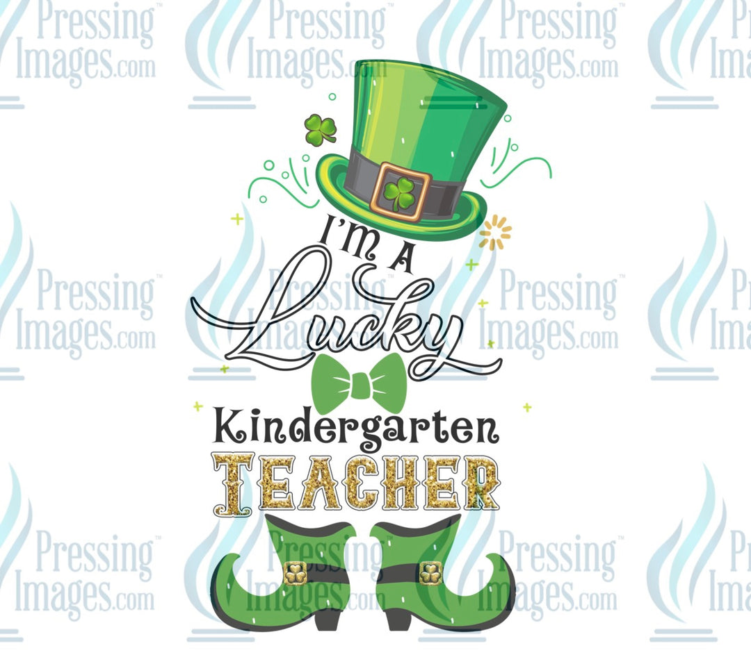 Decal: 689 Lucky Kindergarten Teacher