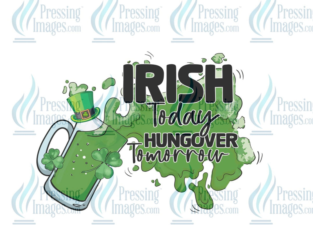 Decal: 683 Irish today hungover tomorrow