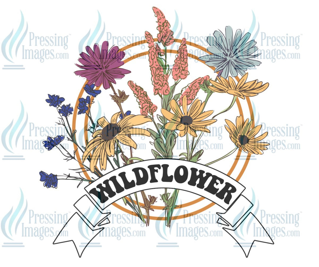 Decal: Wildflower with banner