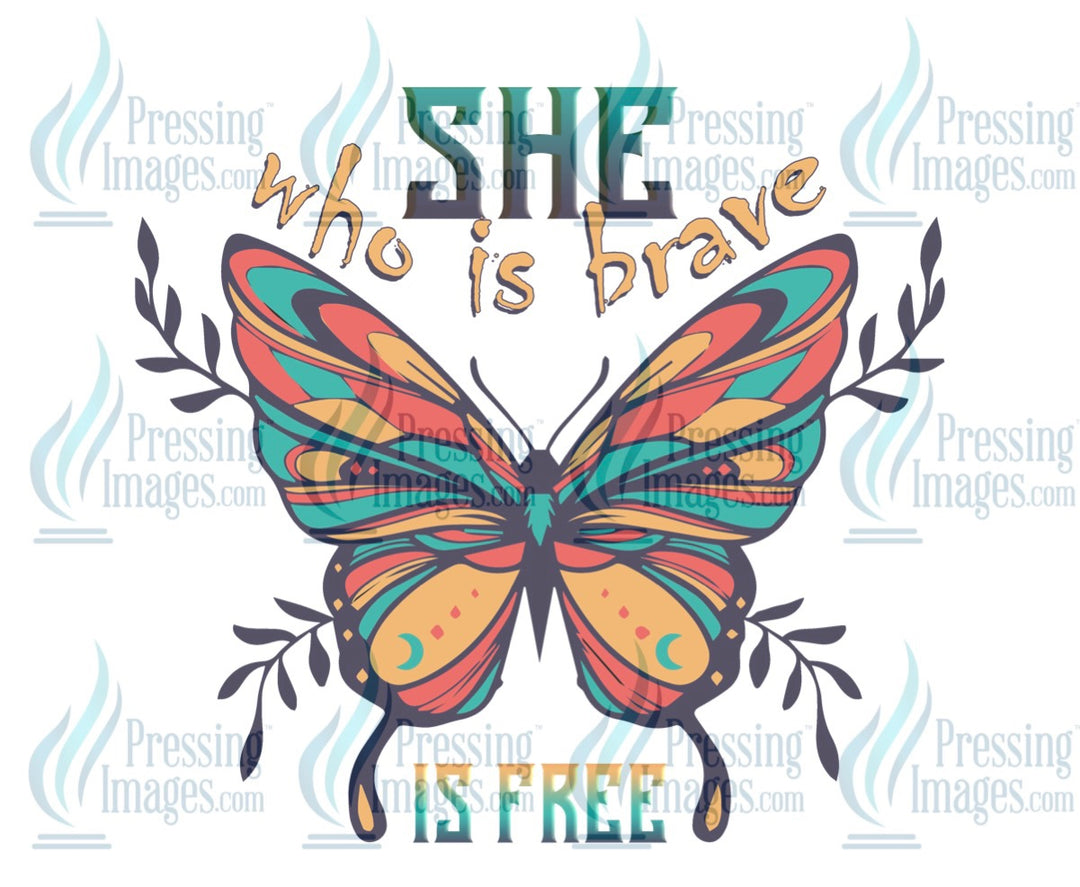Decal: She who is brave is free