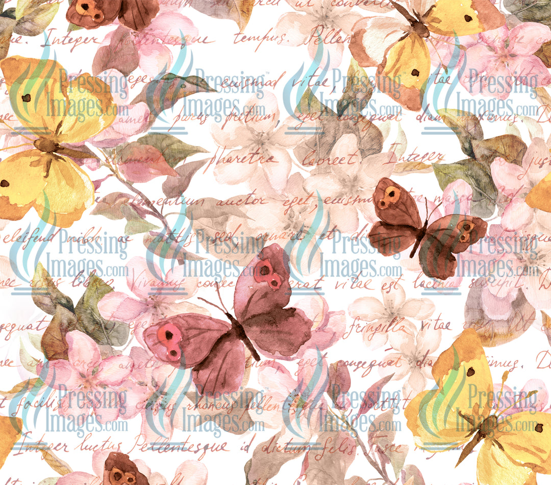 6279 Butterfly Floral Wrap