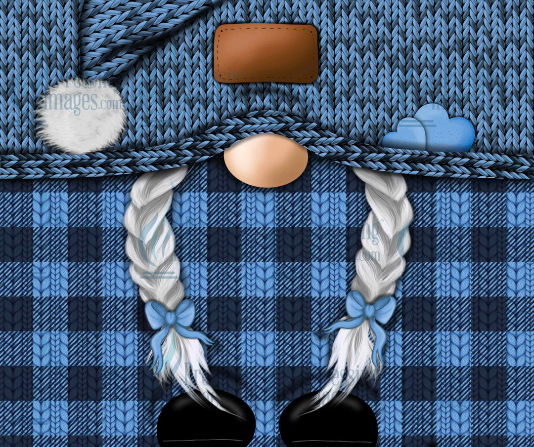 6313 Blue Sweater Gnome Wrap