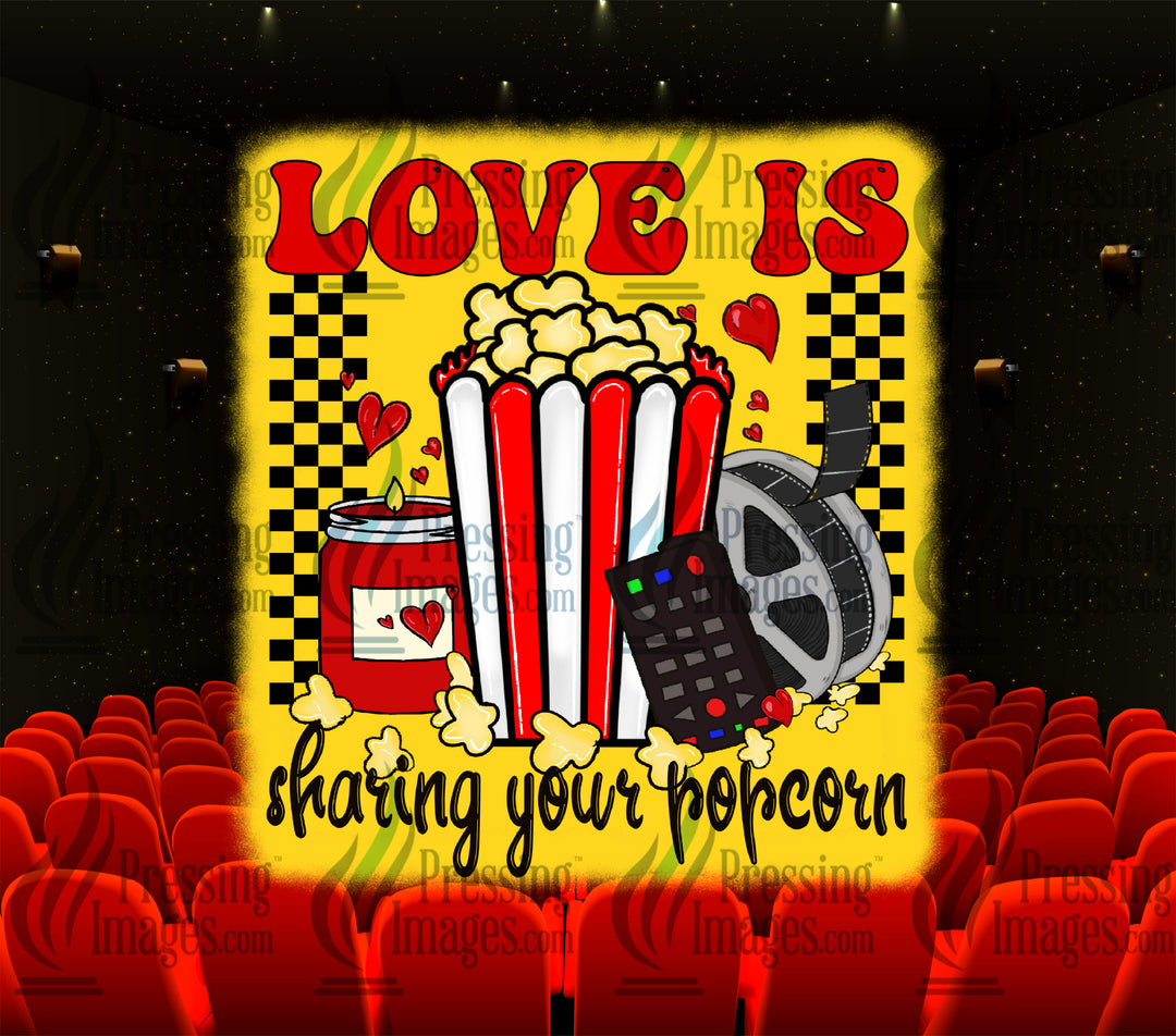 6344 Love is Sharing Popcorn Wrap