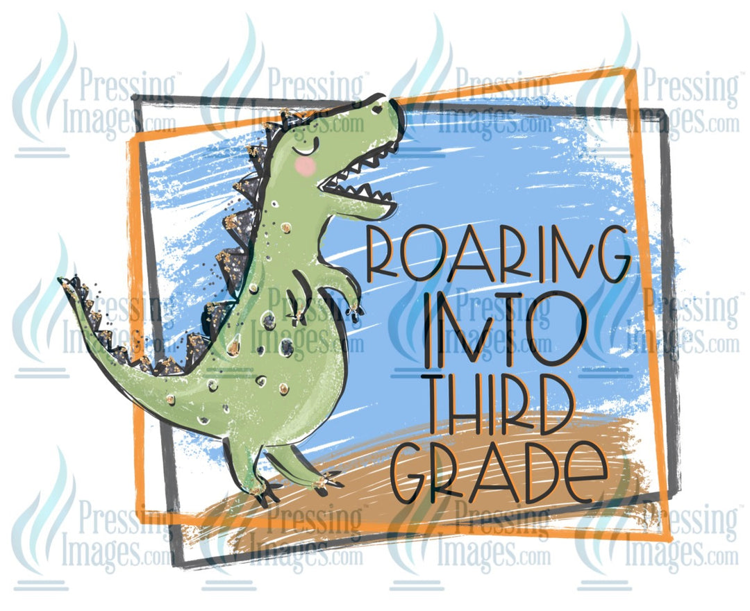 Decal: Roaring into 3rd grade