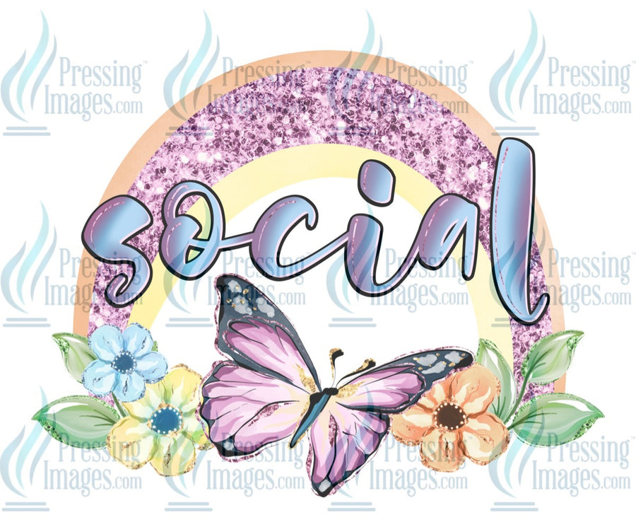 Decal: Social butterfly