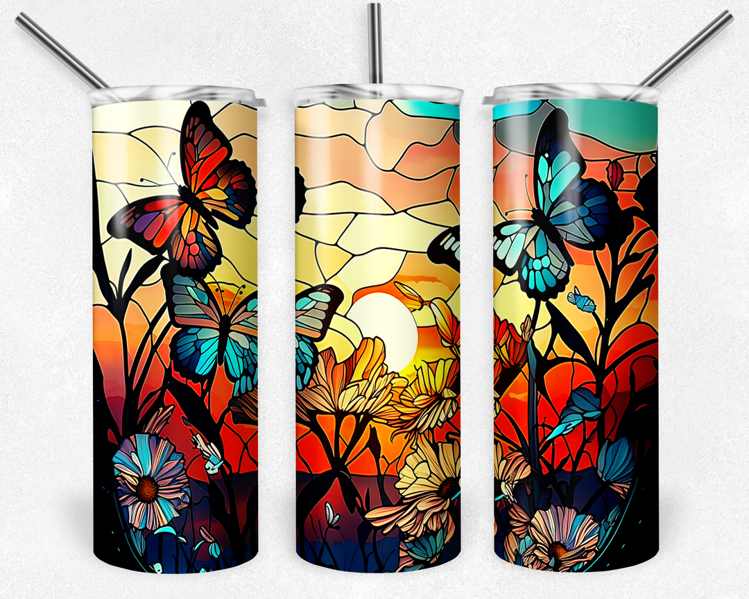 7033 Butterflies Tumbler Wrap