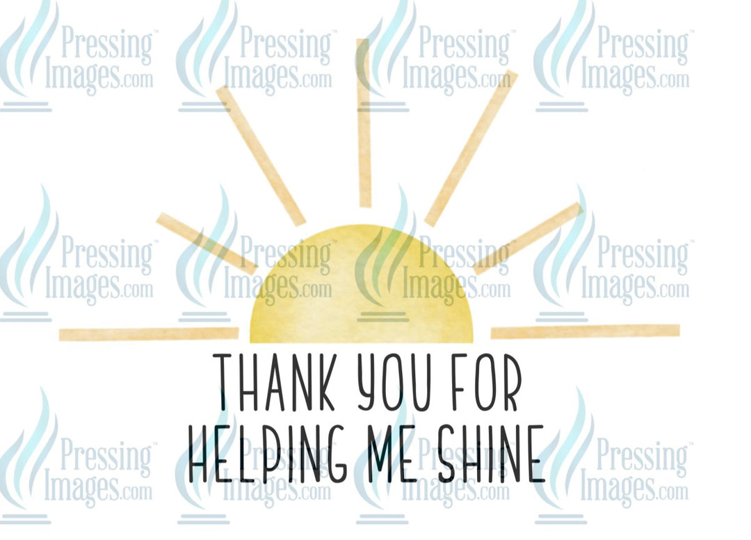 Decal: Thank you for helping me shine