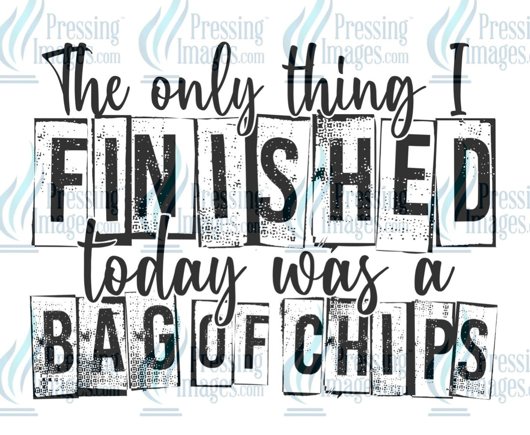Decal: 194 The only thing I finished today was a bag of chips