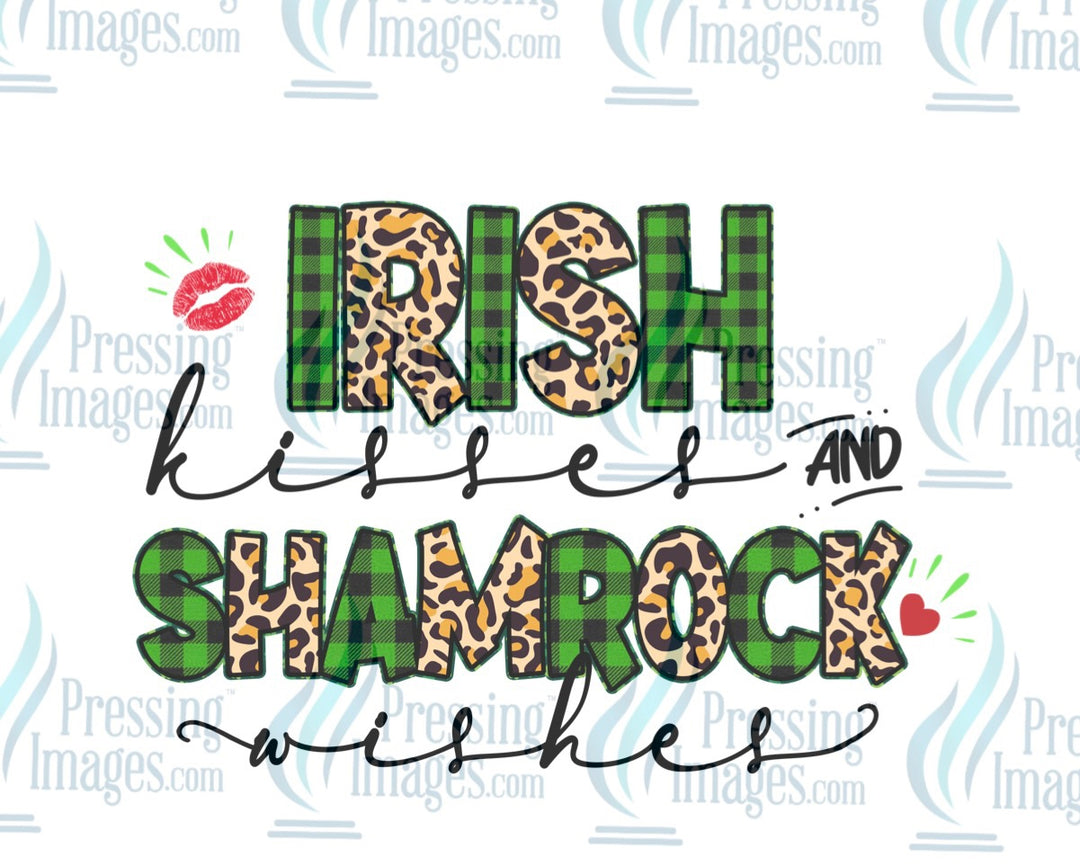 Decal: 682 Irish kisses shamrock wishes