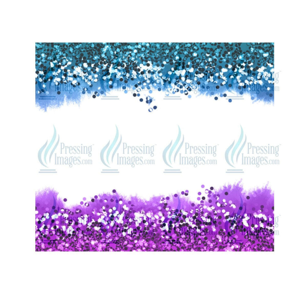 4032 Chunky blue/ Purple glitter.