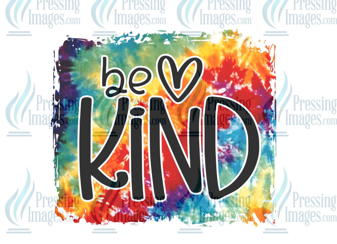 Decal: Be Kind - rainbow background