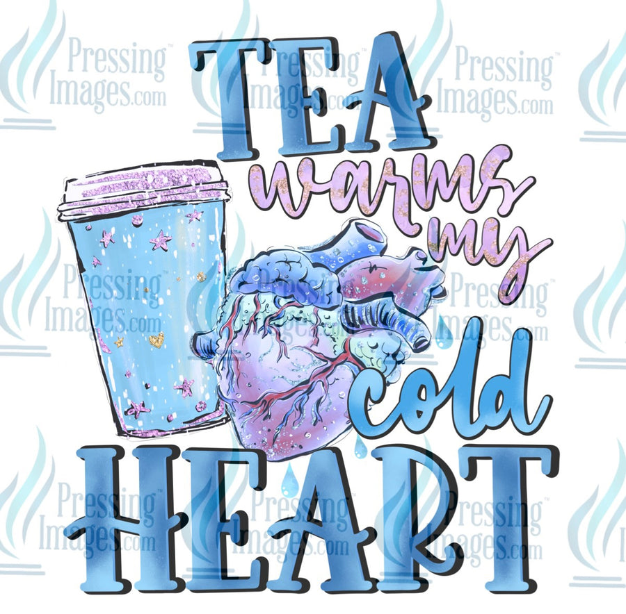 Decal: Tea warms my cold heart