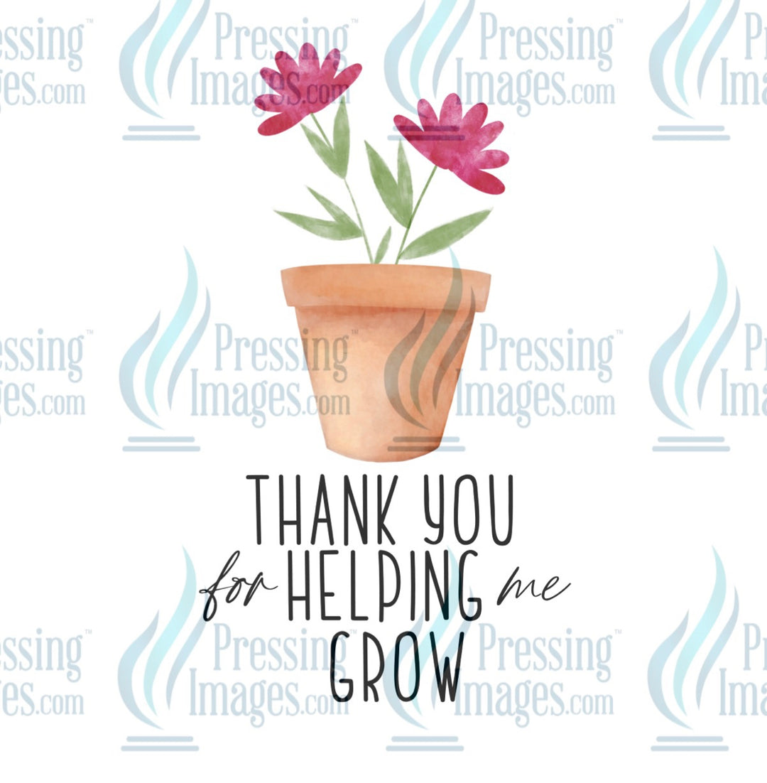 Decal: Thank you for helping me grow