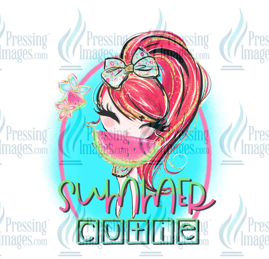 Decal: Summer cutie redhead