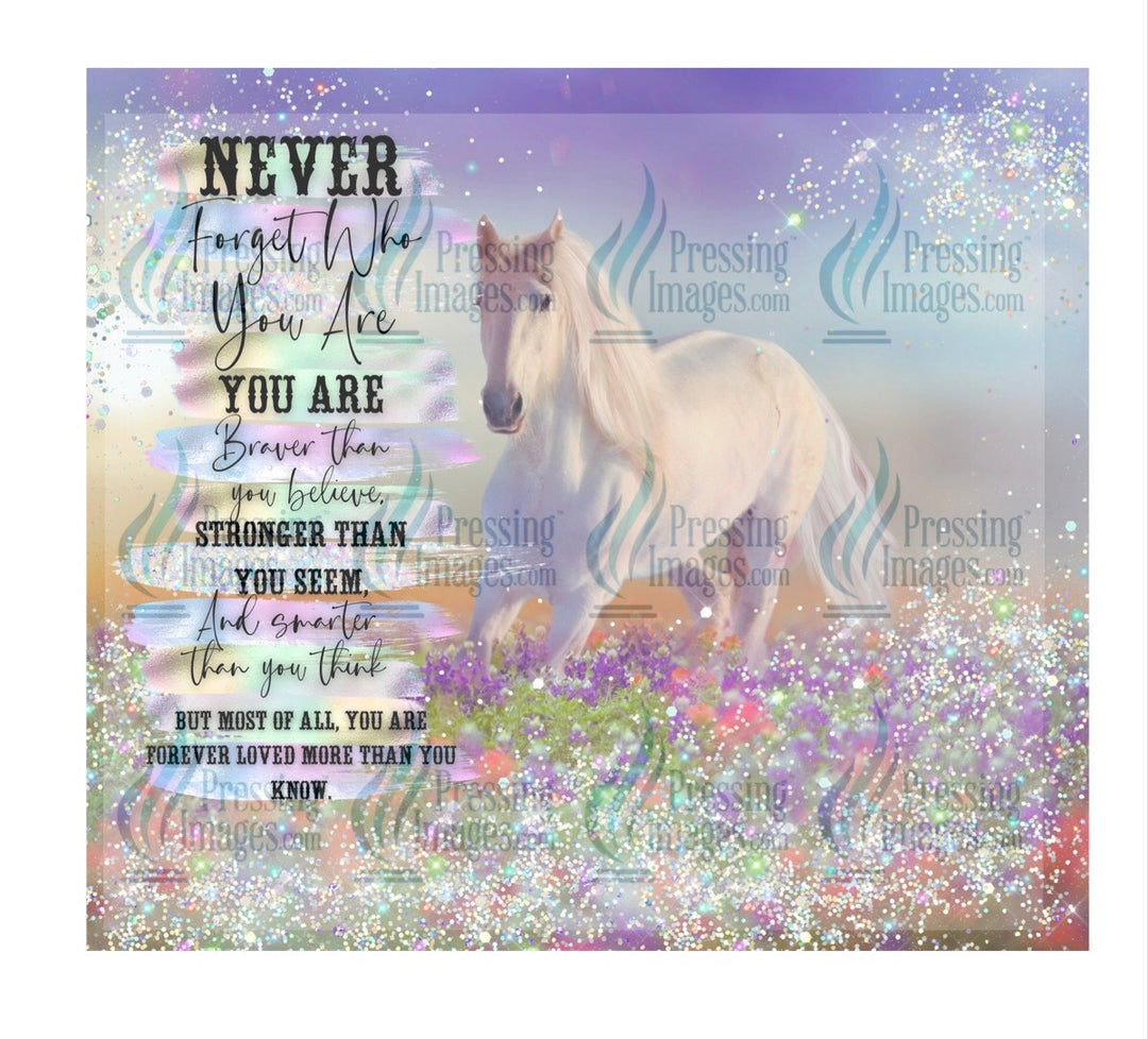 4615 Horse white never forget who you are