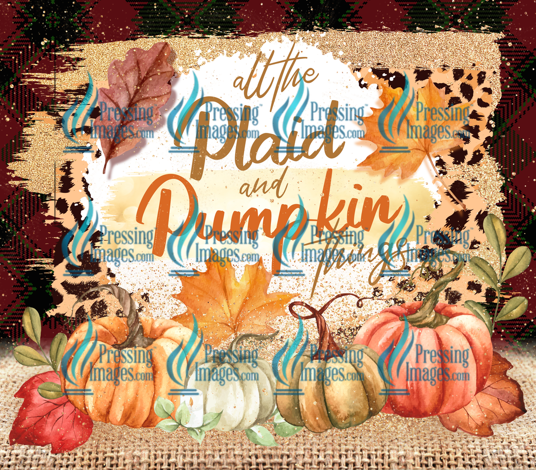 3089 All The Plaid Pumpkin Tumbler Wrap