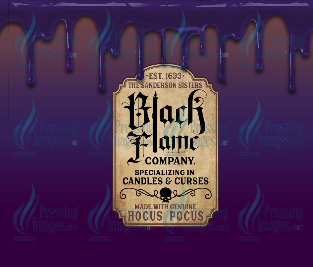 1165 Black Flame Company Purple Tumbler Wrap
