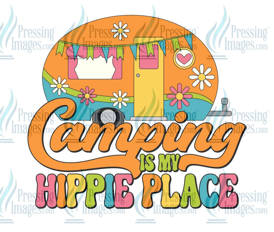 Decal: Camping is my hippie place