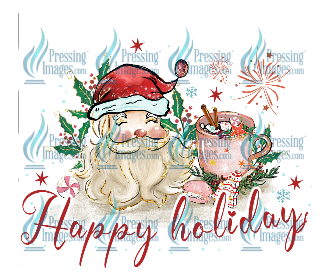 Decal: 1295 Happy Holidays Sublimation