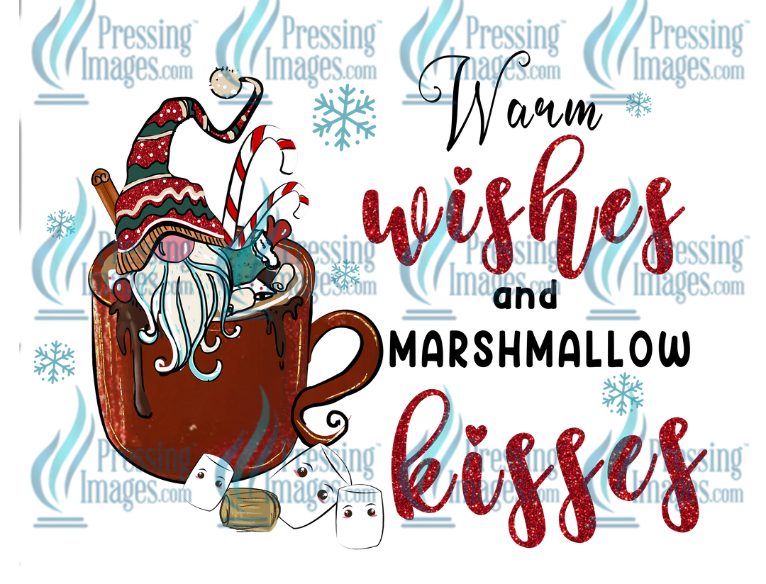 Decal: 1307 Warm Wishes And Marshmallow Kisses