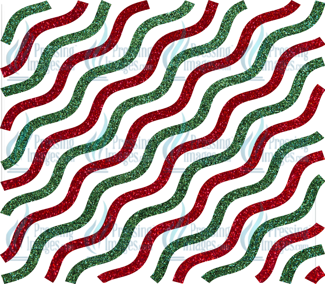 5358 Christmas Stripe Tumbler Wrap