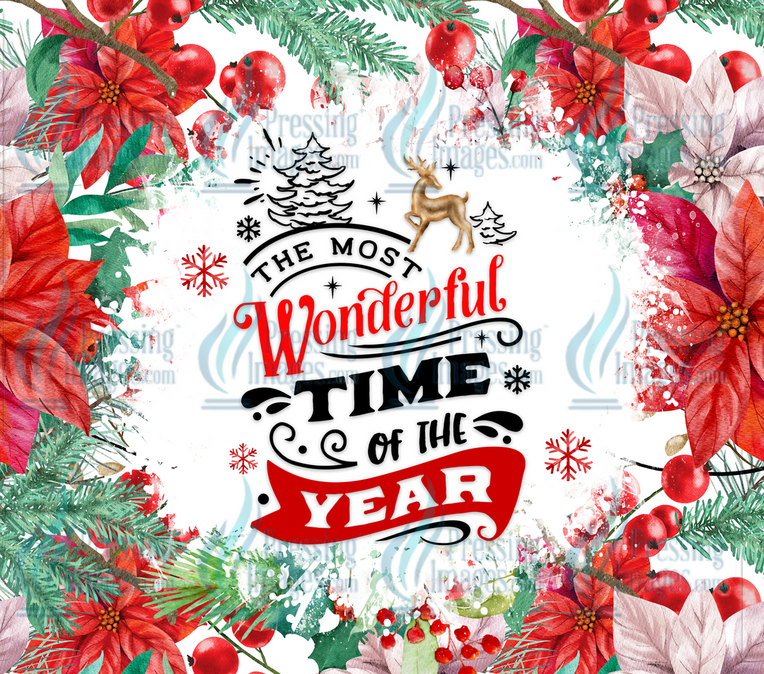 5359 Christmas Most Wonderful Time Of The Year Tumbler Wrap