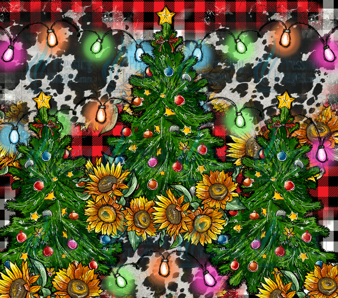 6074 Christmas Tree Tumbler Wrap
