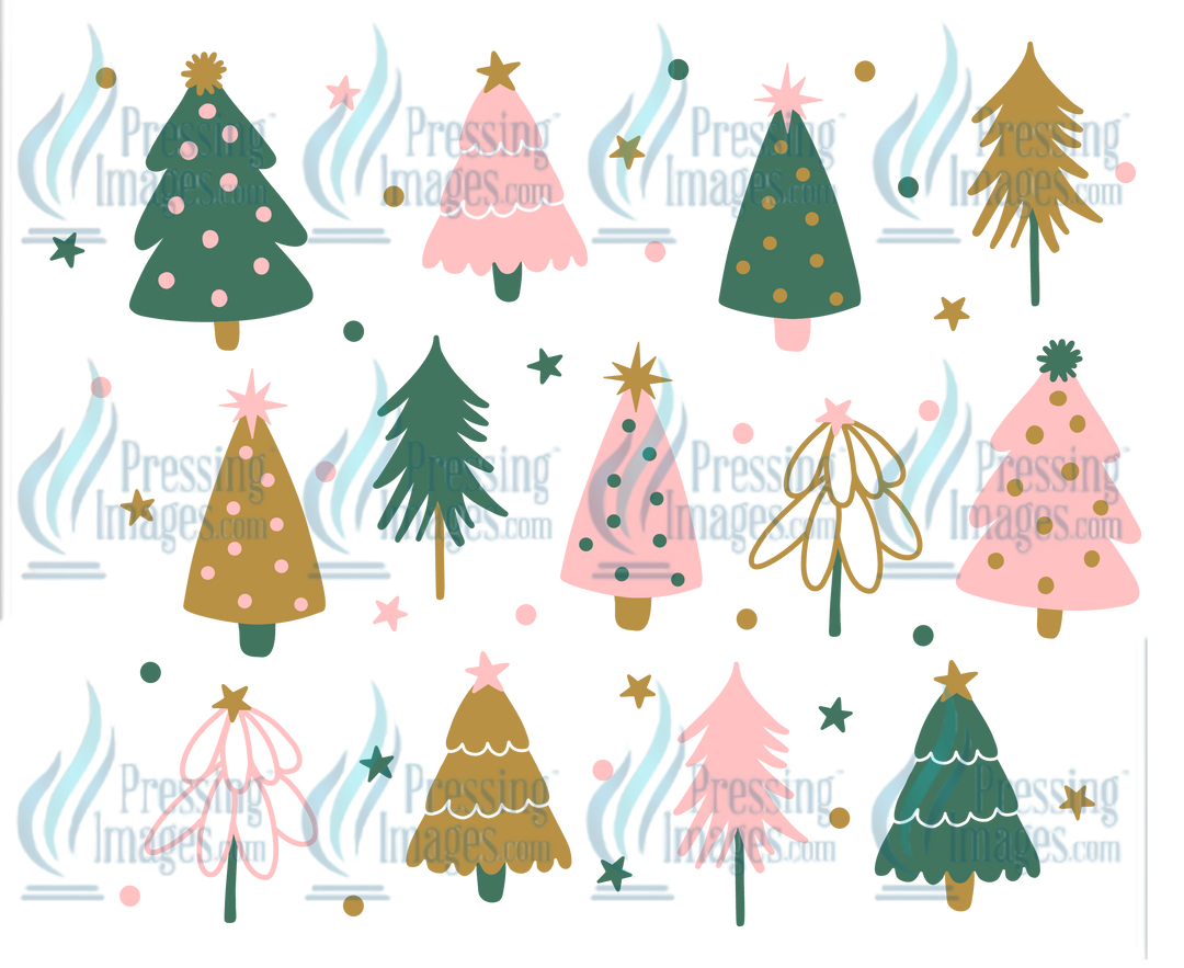 5367 Christmas Trees Tumbler Wrap