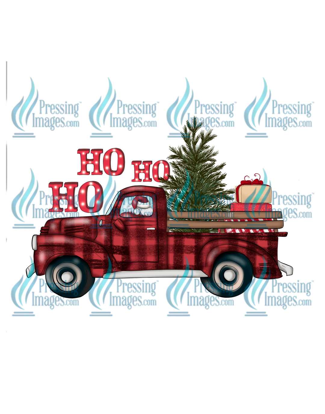 Decal: 1332 Christmas Truck Plaid