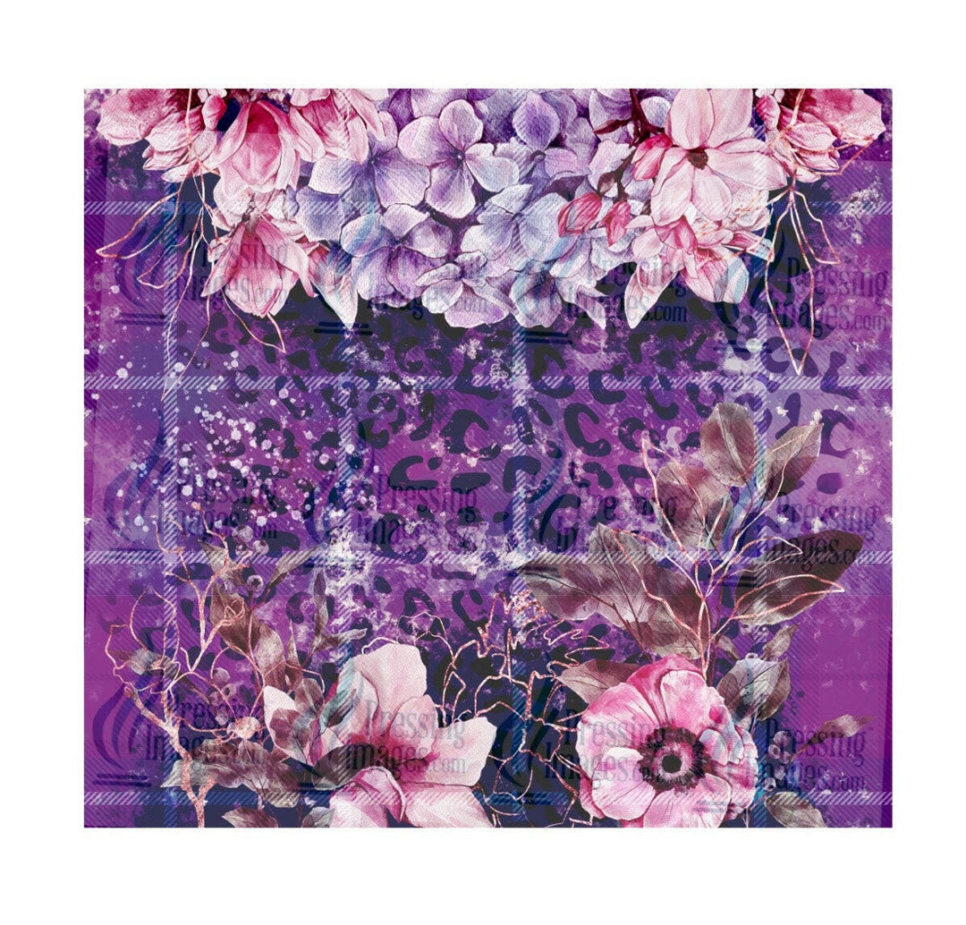 4027 Purple with flowers.