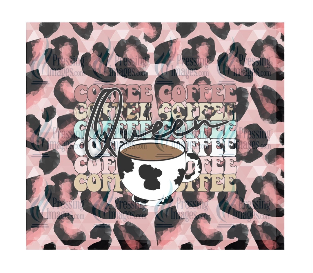 4235 Coffee pink leopard