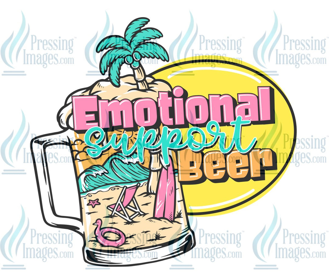 Decal: Emotional support beer