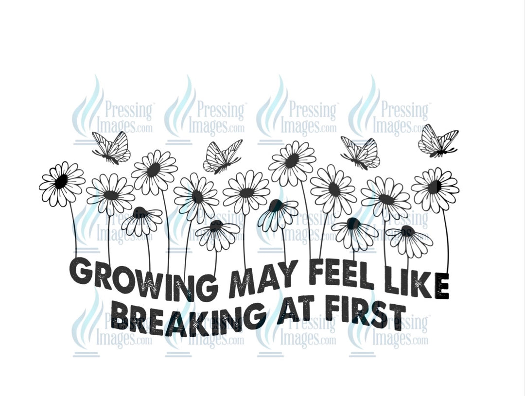 Decal: 4106 growing may feel like breaking at first black