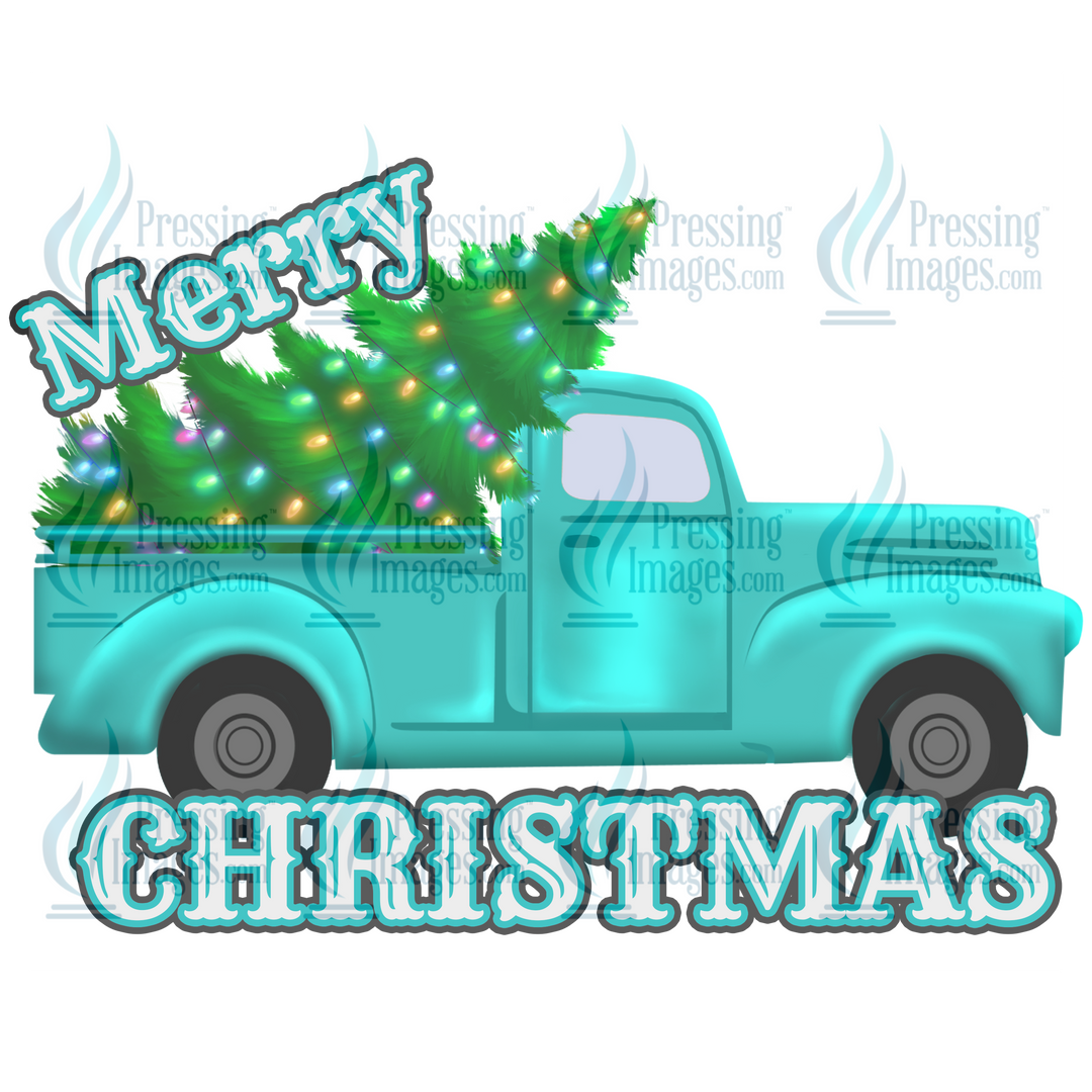Decal: 1537 Merry Christmas Truck