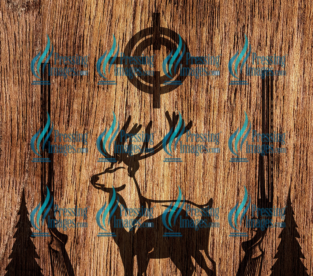 3013 Deer Wood Tumbler Wrap