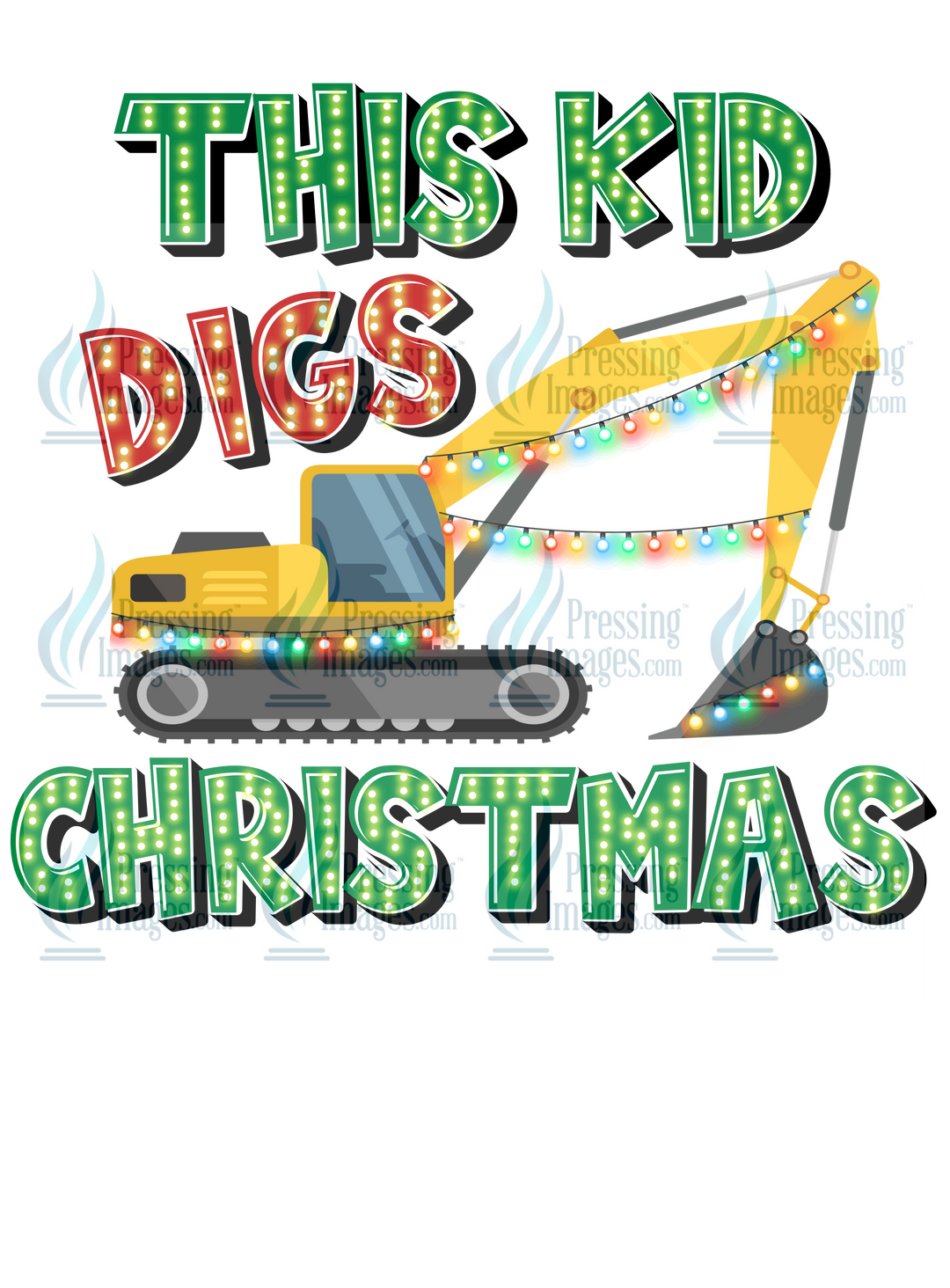 Decal: 1543 This Kid Digs Christmas
