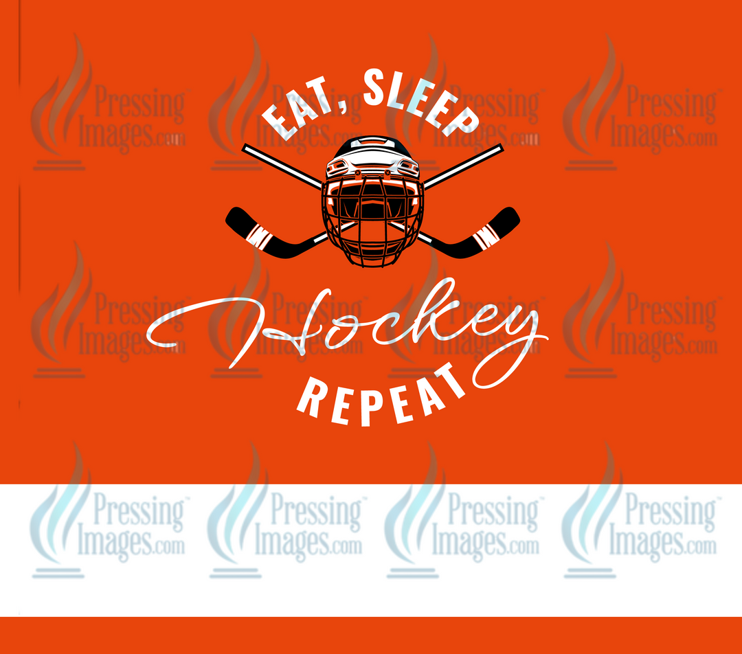1245 Eat Sleep Hockey Repeat Tumbler Wrap
