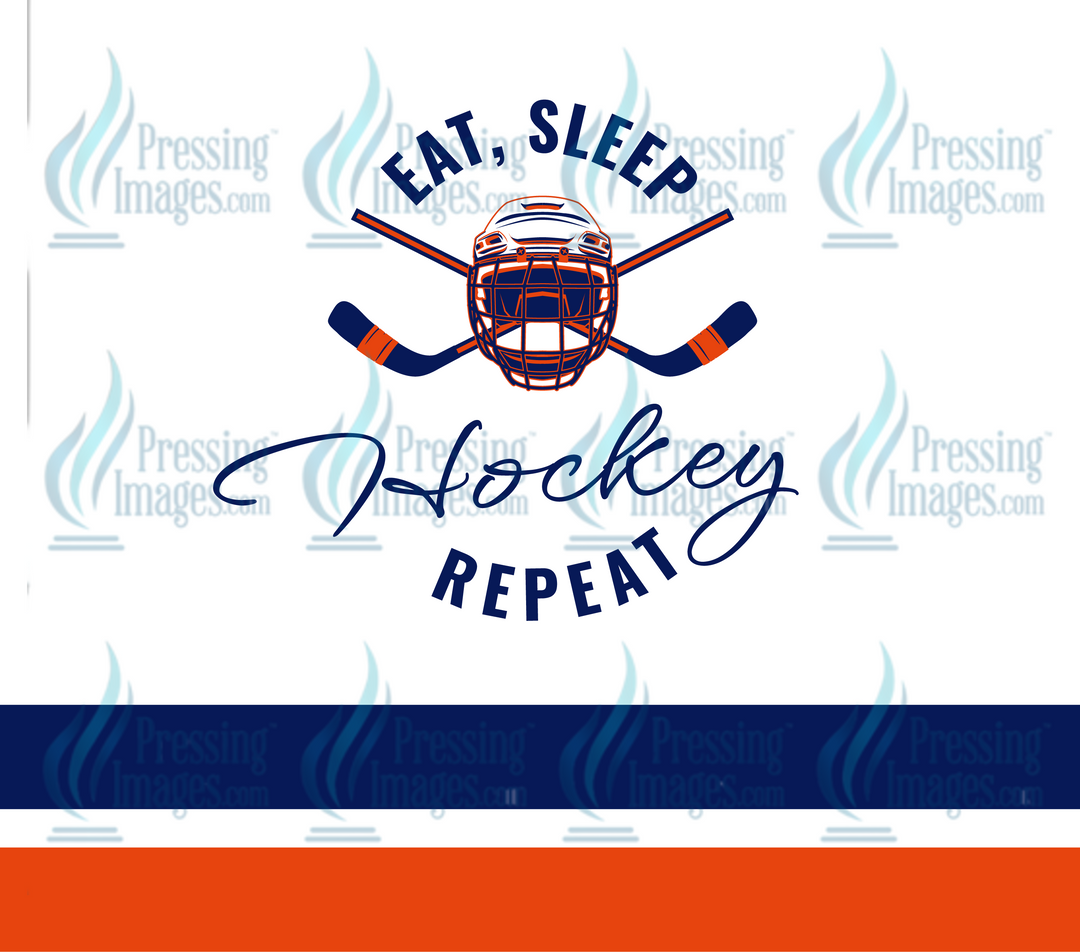 1244 Eat Sleep Hockey Repeat Tumbler Wrap