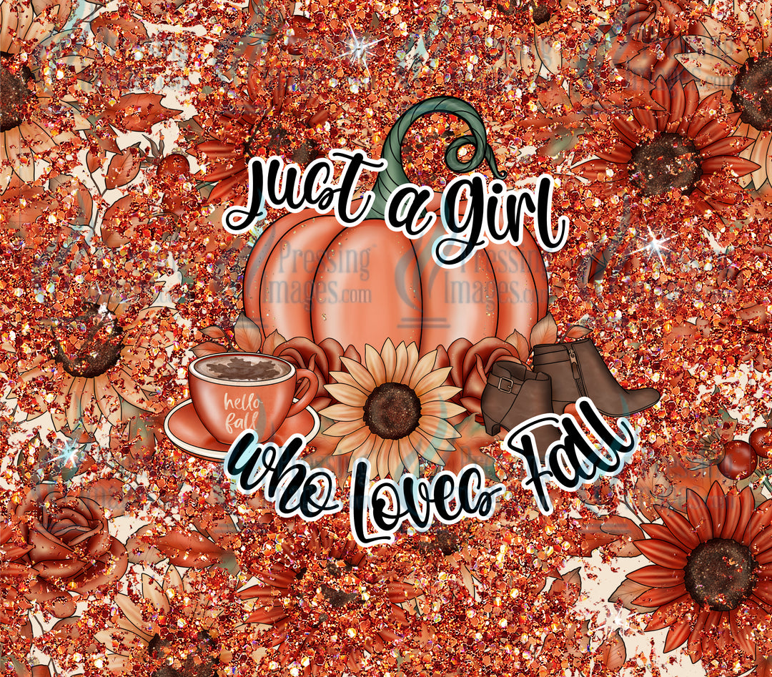 6082 Just A Girl Who Loves Fall Tumbler Wrap