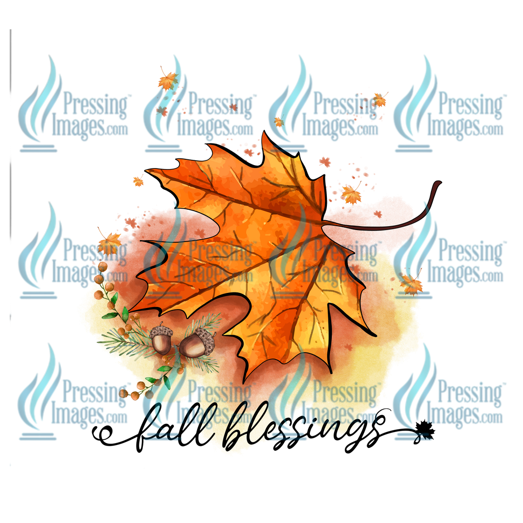 Decal: 1080 Fall Blessings Sublimation