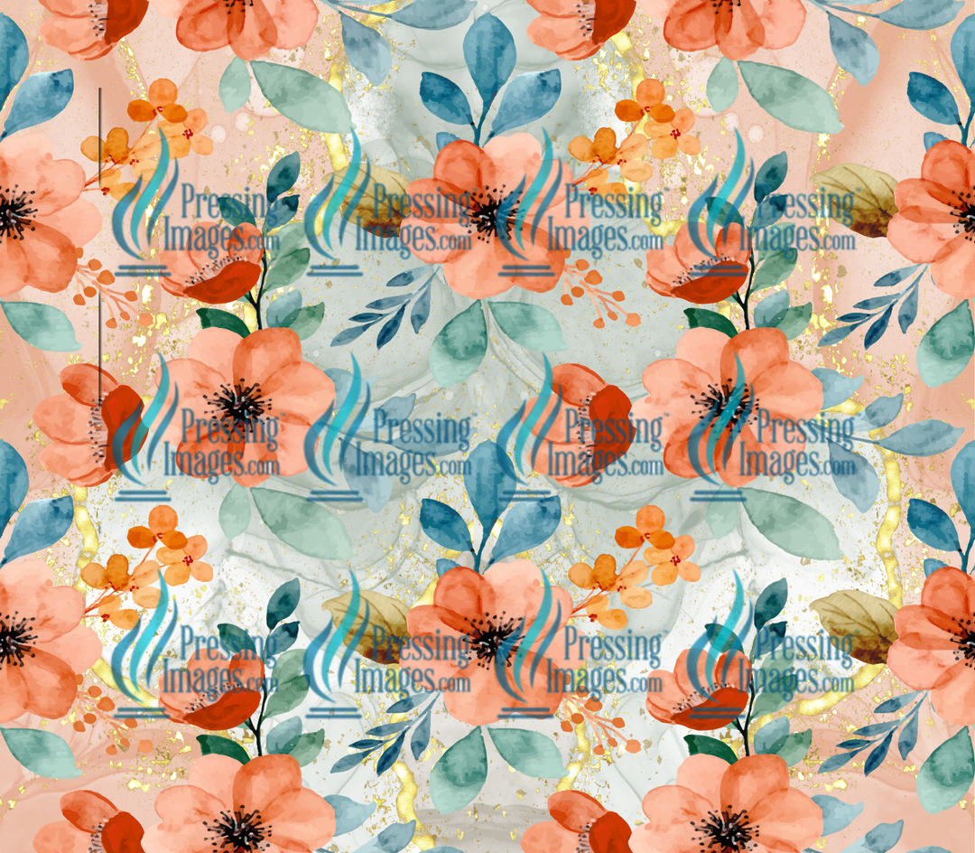 3098 Fall Flowers Tumbler Wrap