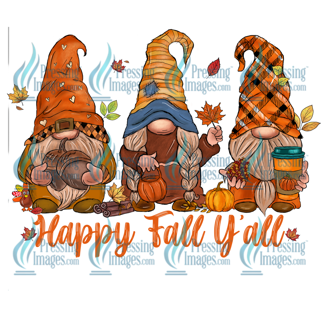 Decal: 1097 Happy Fall Y'all Gnome