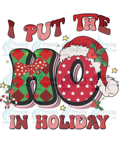 Decal: 1641 I Put the Ho in Holiday Christmas